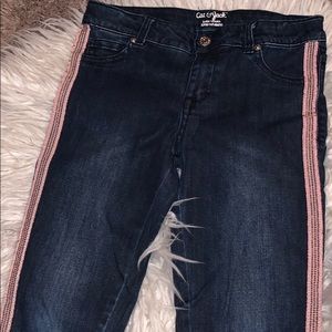 Cat & Jack Blue Jeans With Side Stripe